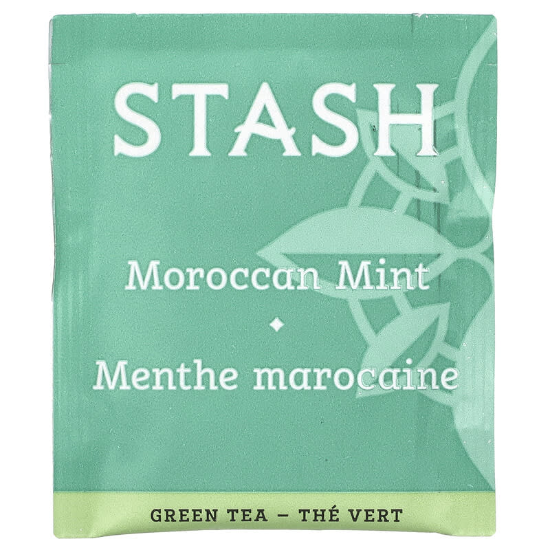 Stash Tea, Green Tea, Moroccan Mint Mindfulness, 20 Tea Bags, 0.9 oz (26 g)