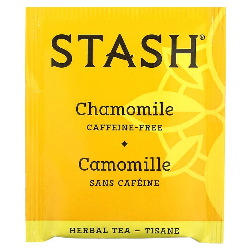 Stash Tea, Herbal Tea, Soothing Chamomile, Caffeine-Free, 20 Tea Bags, 0.6 oz (18 g)