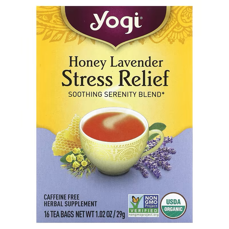 Yogi Tea, Stress Relief, Honey Lavender, Caffeine Free 16 Tea Bags