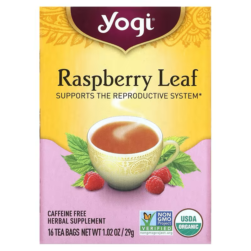 Yogi Tea, Raspberry Leaf, Caffeine Free, 16 Tea Bags