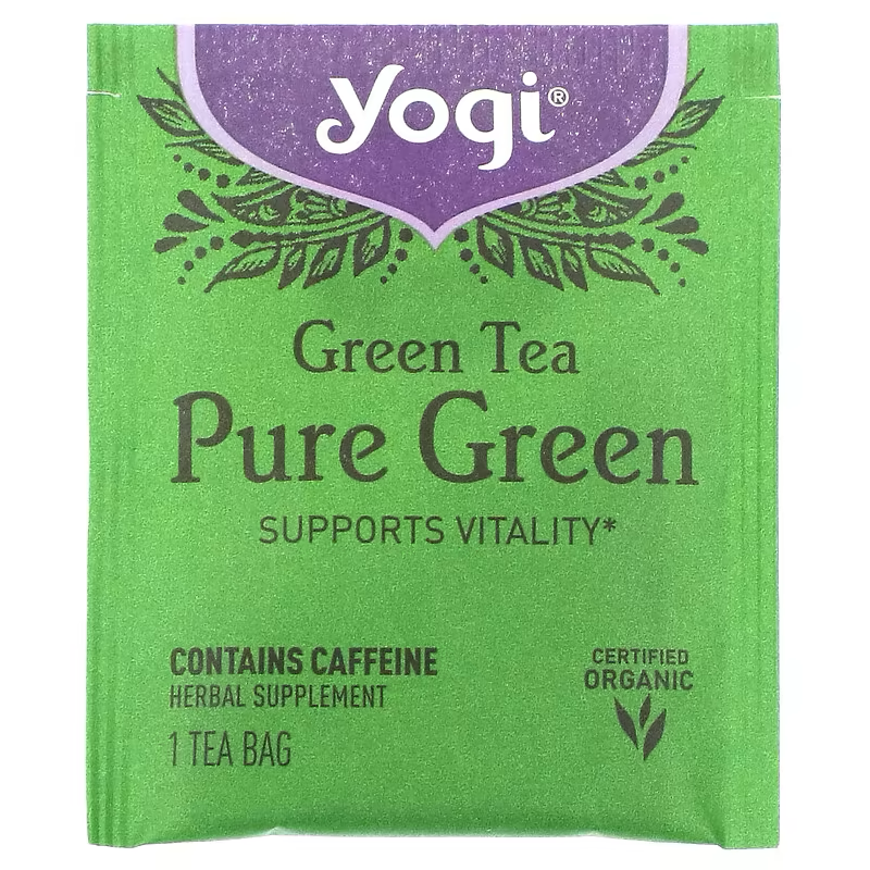Yogi Tea, Green Tea Pure Green, 16 Tea Bags