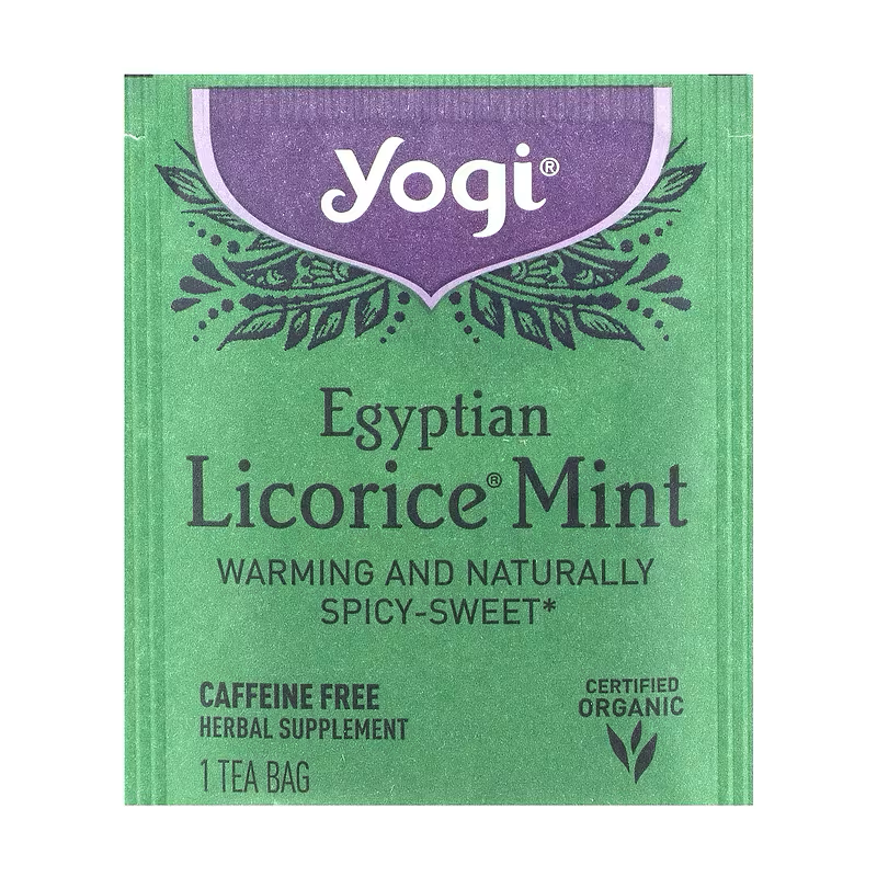 Yogi Tea, Egyptian Licorice Mint, Caffeine Free, 16 Tea Bags