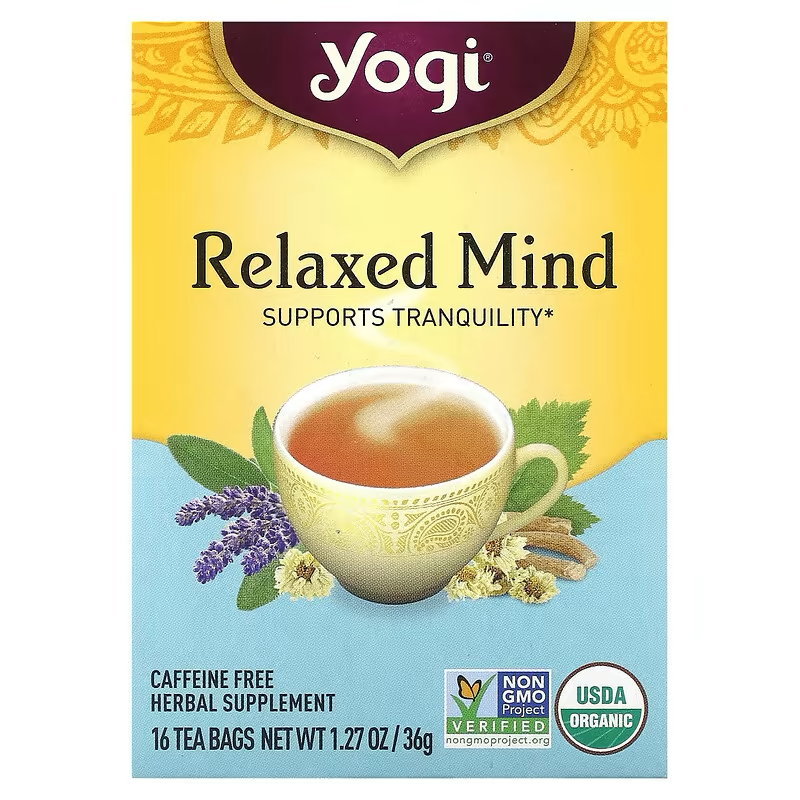 Yogi Tea, Relaxed Mind, Caffeine Free, 16 Tea Bags
