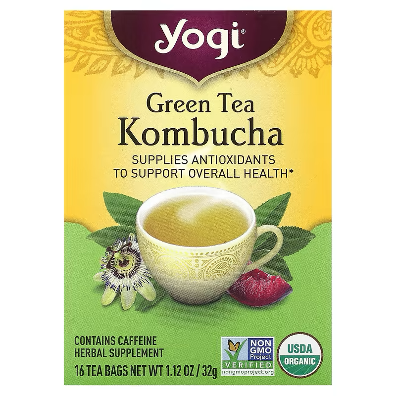 Yogi Tea, Green Tea Kombucha, 16 Tea Bags