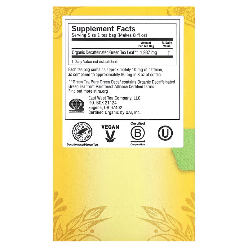 Yogi Tea, Green Tea Pure Green, Decaf, 16 Tea Bags