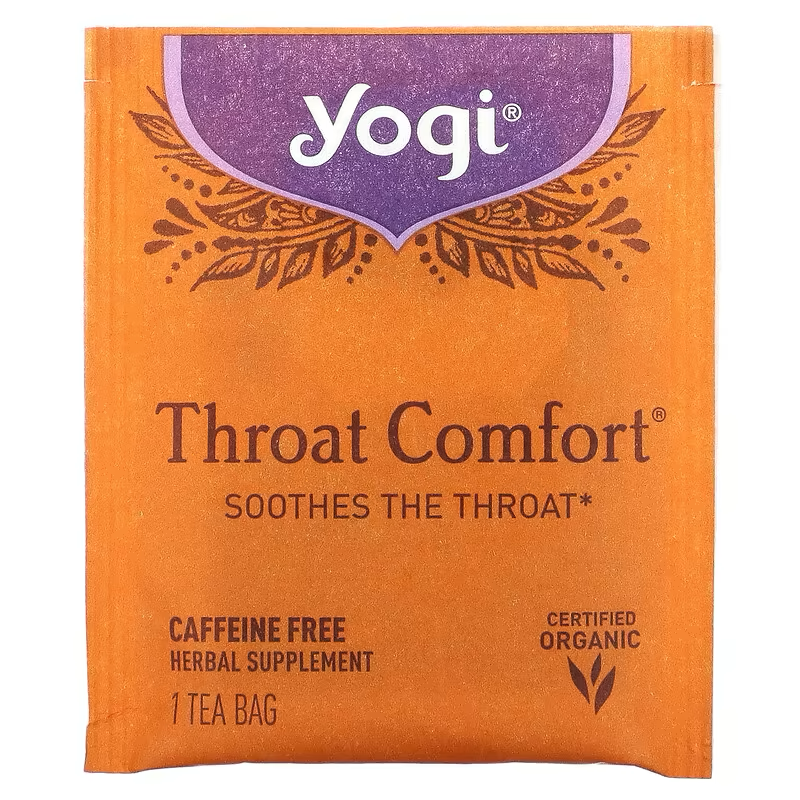 Yogi Tea, Throat Comfort, Caffeine Free, 16 Tea Bags