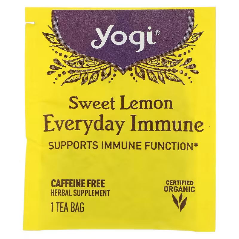 Yogi Tea, Sweet Lemon Everyday Immune, Caffeine Free, 16 Tea Bags