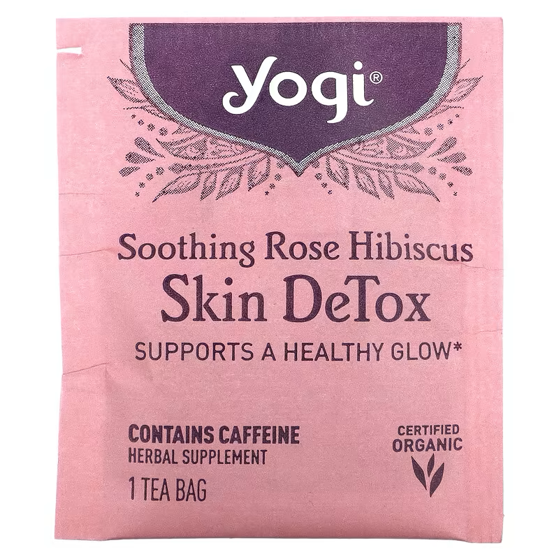 Yogi Tea, Skin DeTox, Soothing Rose Hibiscus, 16 Tea Bags