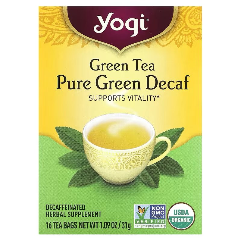 Yogi Tea, Green Tea Pure Green, Decaf, 16 Tea Bags