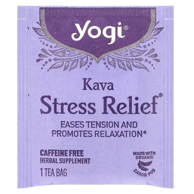 Yogi Tea, Kava Stress Relief, Caffeine Free, 16 Tea Bags