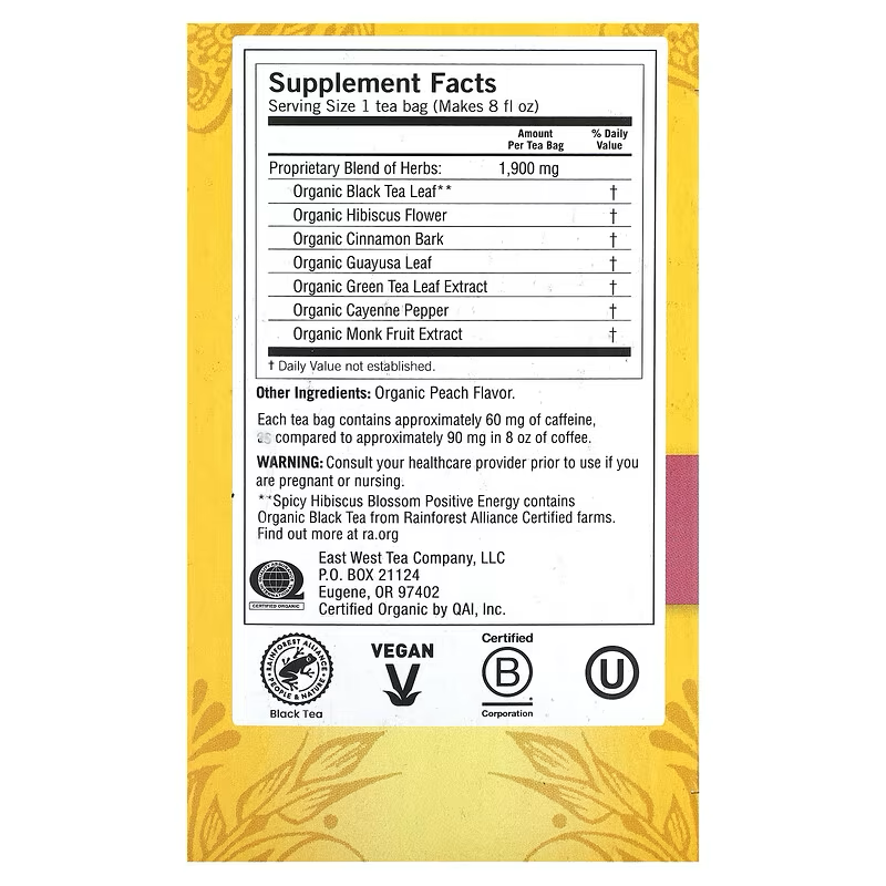 Yogi Tea, Positive Energy, Spicy Hibiscus Blossom, 16 Tea Bags