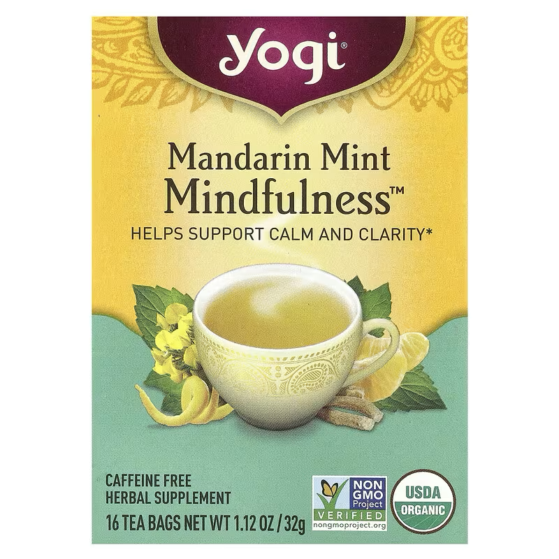 Yogi Tea, Mandarin Mindfulnes, Caffeine Free, 16 Tea Bags