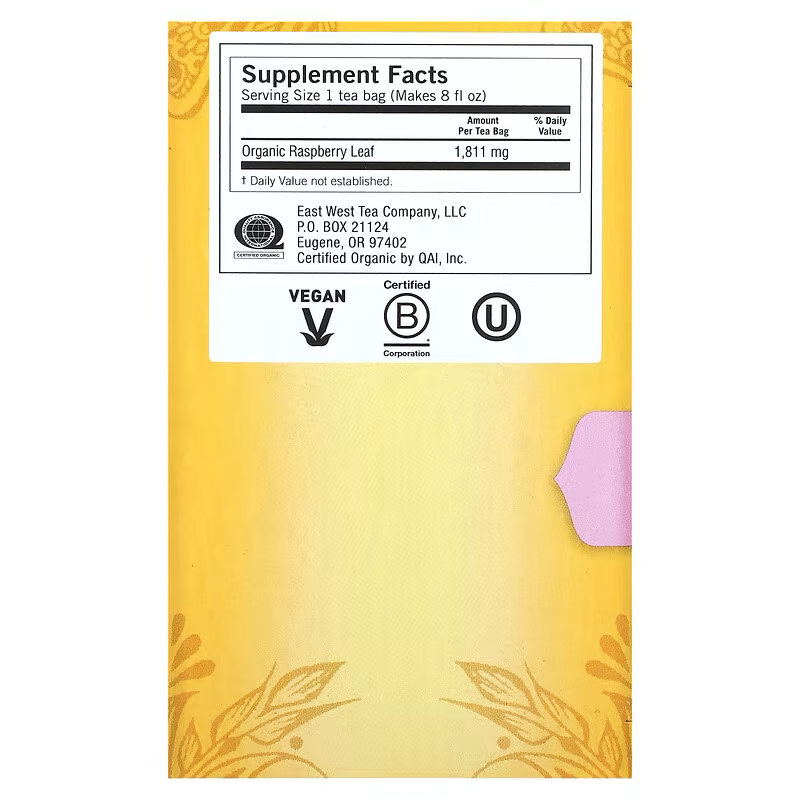 Yogi Tea, Raspberry Leaf, Caffeine Free, 16 Tea Bags