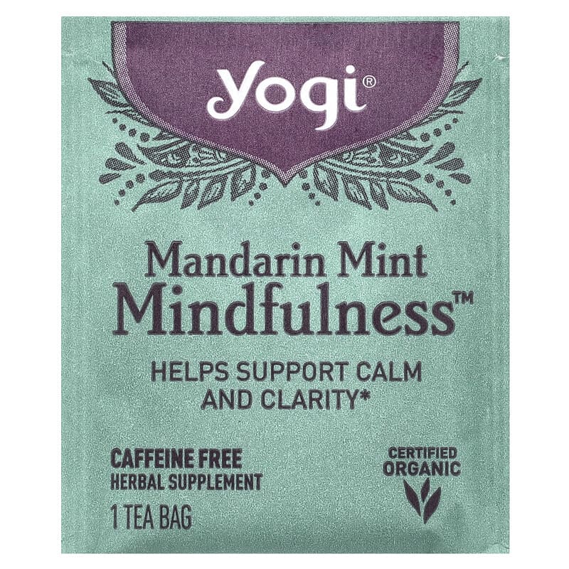 Yogi Tea, Mandarin Mindfulnes, Caffeine Free, 16 Tea Bags