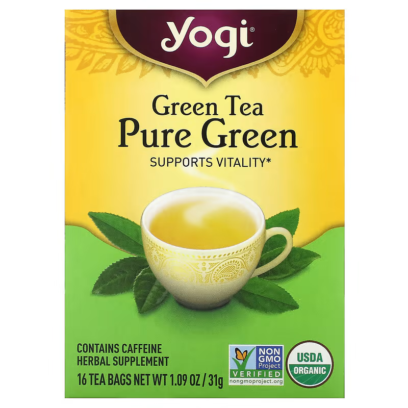 Yogi Tea, Green Tea Pure Green, 16 Tea Bags