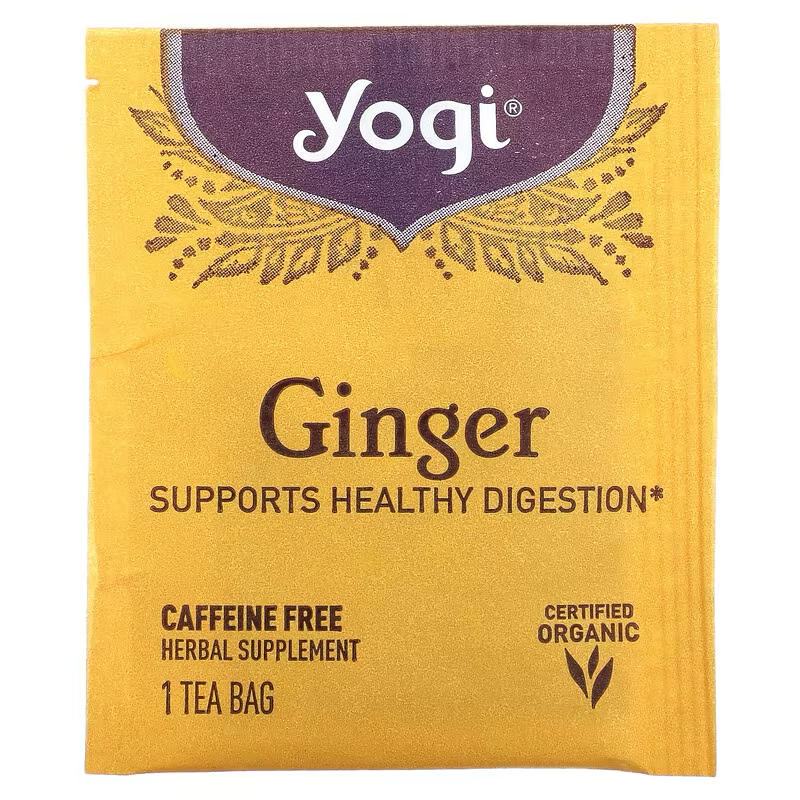 Yogi Tea, Organic Ginger, Caffeine Free, 16 Tea Bags