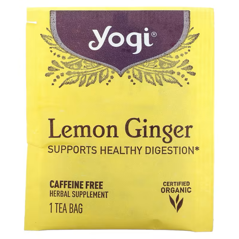 Yogi Tea, Lemon Ginger, Caffeine Free, 16 Tea Bags