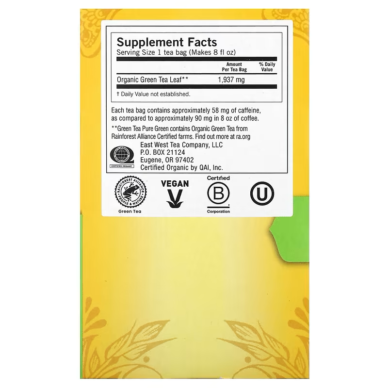 Yogi Tea, Green Tea Pure Green, 16 Tea Bags