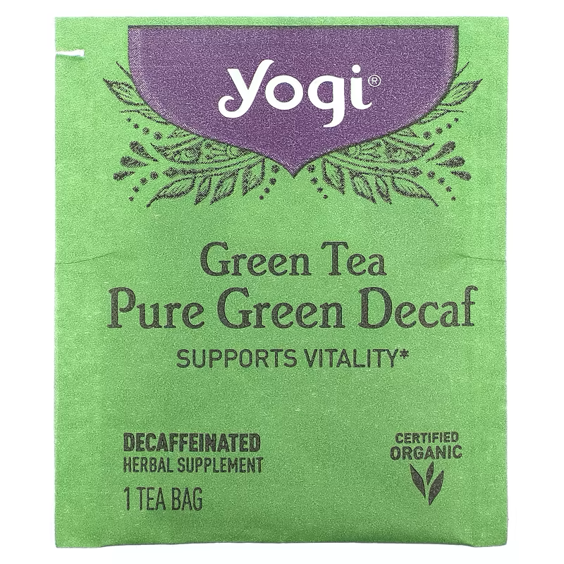 Yogi Tea, Green Tea Pure Green, Decaf, 16 Tea Bags