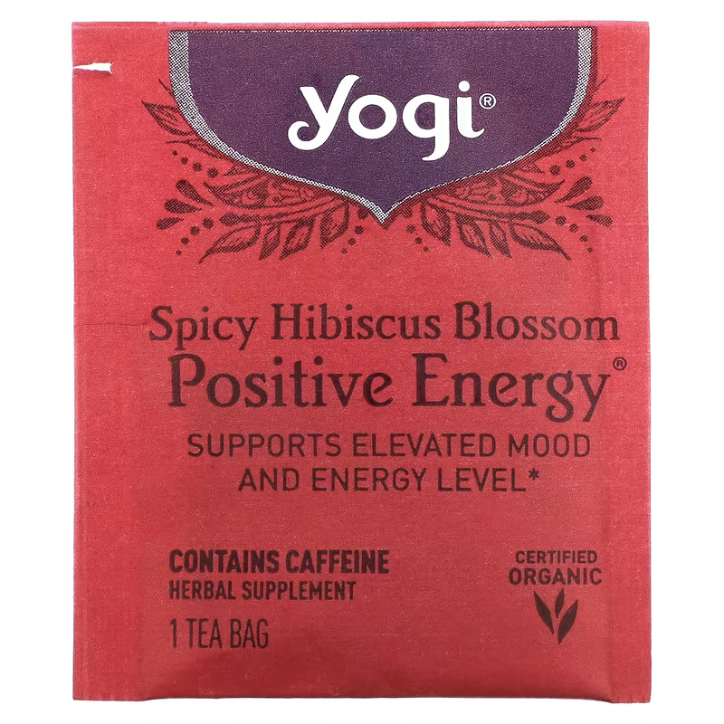 Yogi Tea, Positive Energy, Spicy Hibiscus Blossom, 16 Tea Bags