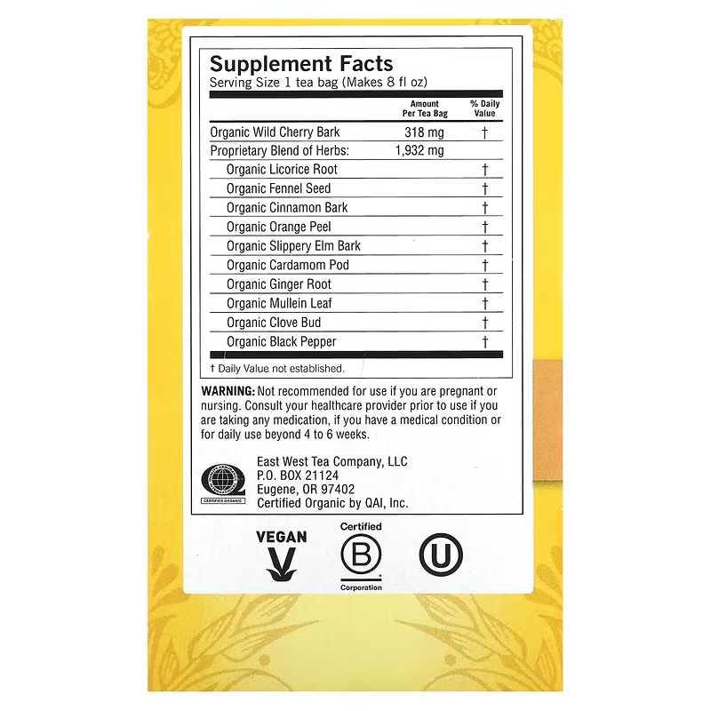 Yogi Tea, Throat Comfort, Caffeine Free, 16 Tea Bags