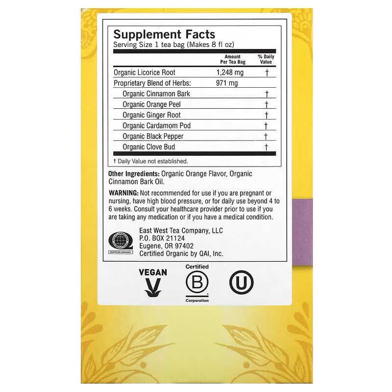Yogi Tea, Egyptian Licorice, Caffeine Free, 16 Tea Bags