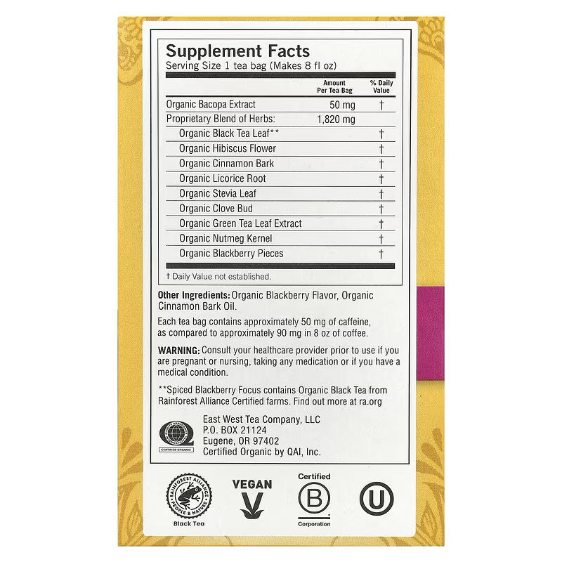 Yogi Tea, Spice Blackberry Focus, 16 Tea Bags