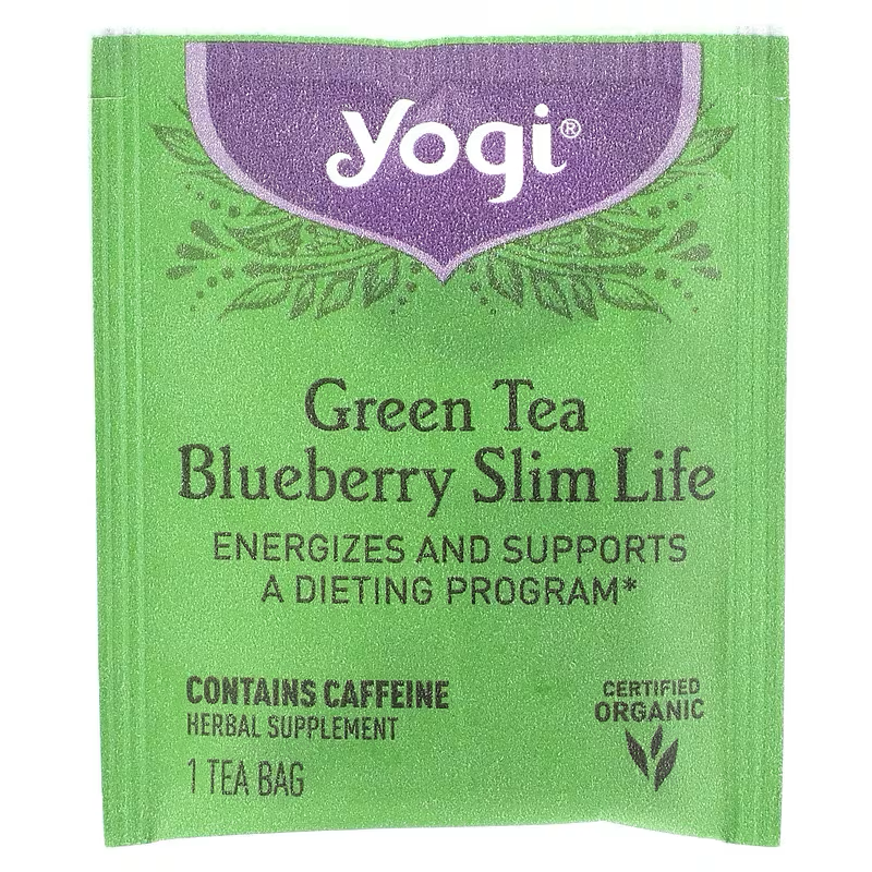 Yogi Tea, Green Tea Blueberry Slim Life, 16 Tea Bags