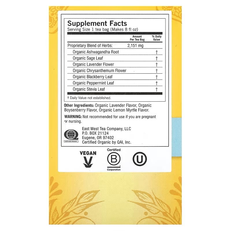 Yogi Tea, Relaxed Mind, Caffeine Free, 16 Tea Bags