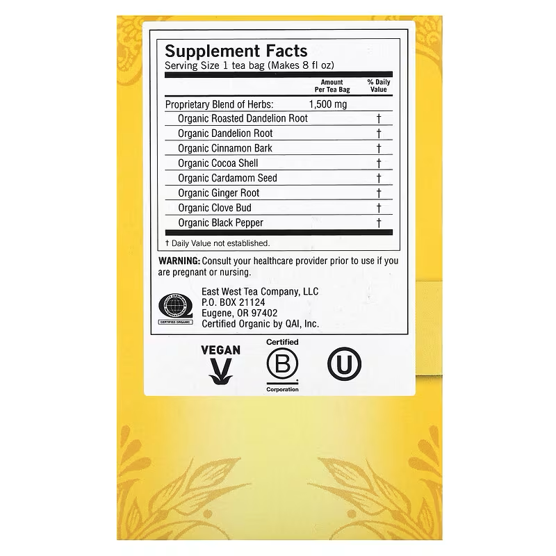 Yogi Tea, Detox, Roasted Dandelion Spice, Caffeine Free, 16 Tea Bags, 0.85 oz (24g)