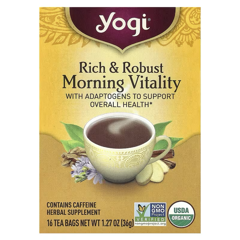 Yogi Tea, Rich & Robust Morning Vitality, 16 Tea Bags