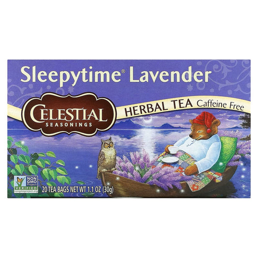 Celestial Seasonings, Herbal Tea, Sleepytime Lavender, Caffeine Free, 20 Tea Bags