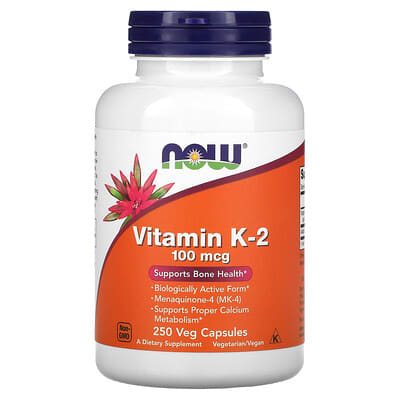 NOW Foods, Vitamin K-2, 100 mcg
