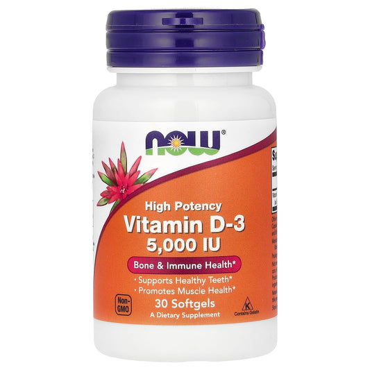 NOW Foods, Vitamin D-3, High Potency, 5,000 IU