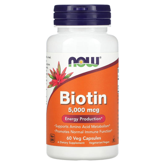 NOW Foods, Biotin, 5,000 mcg