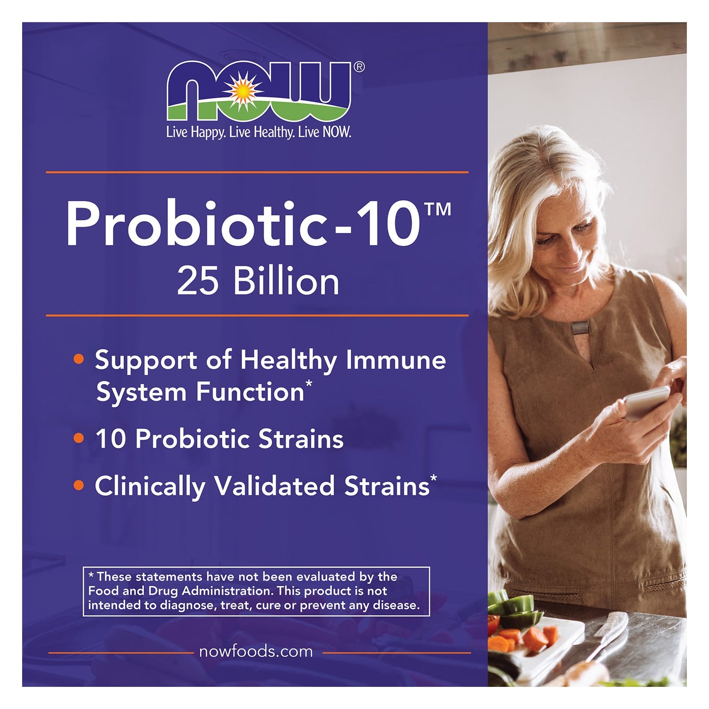 NOW Foods, Probiotic-10, 25 Billion