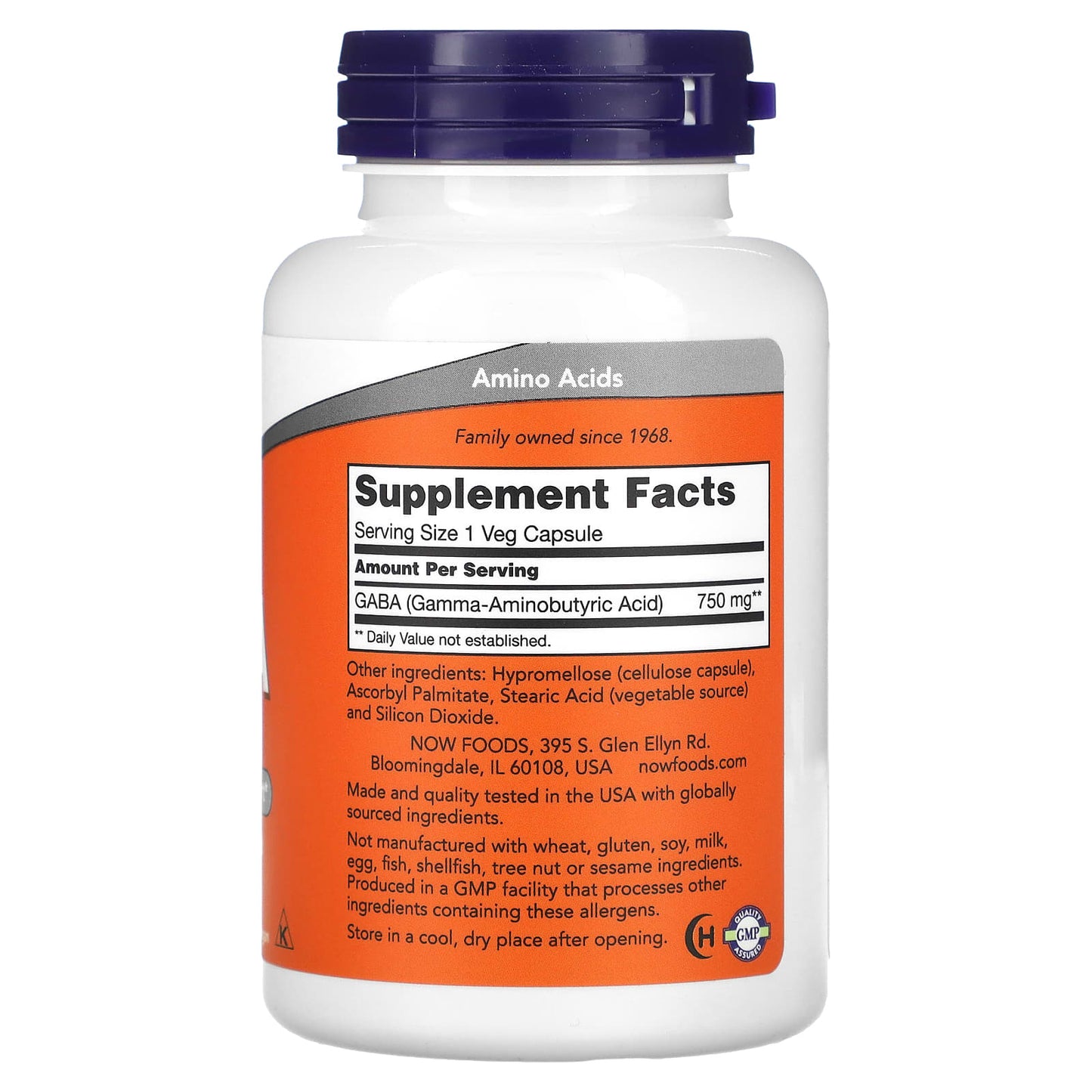 NOW Foods, GABA, 750 mg