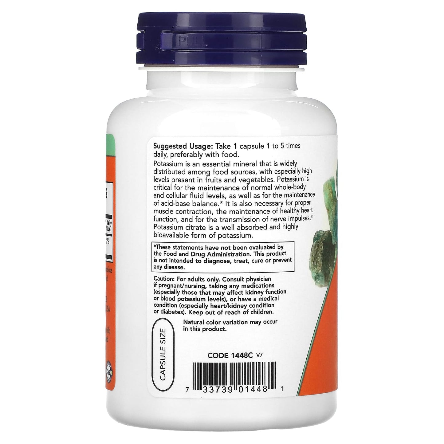 NOW Foods, Potassium Citrate, 99 mg, 180 Veg Capsules
