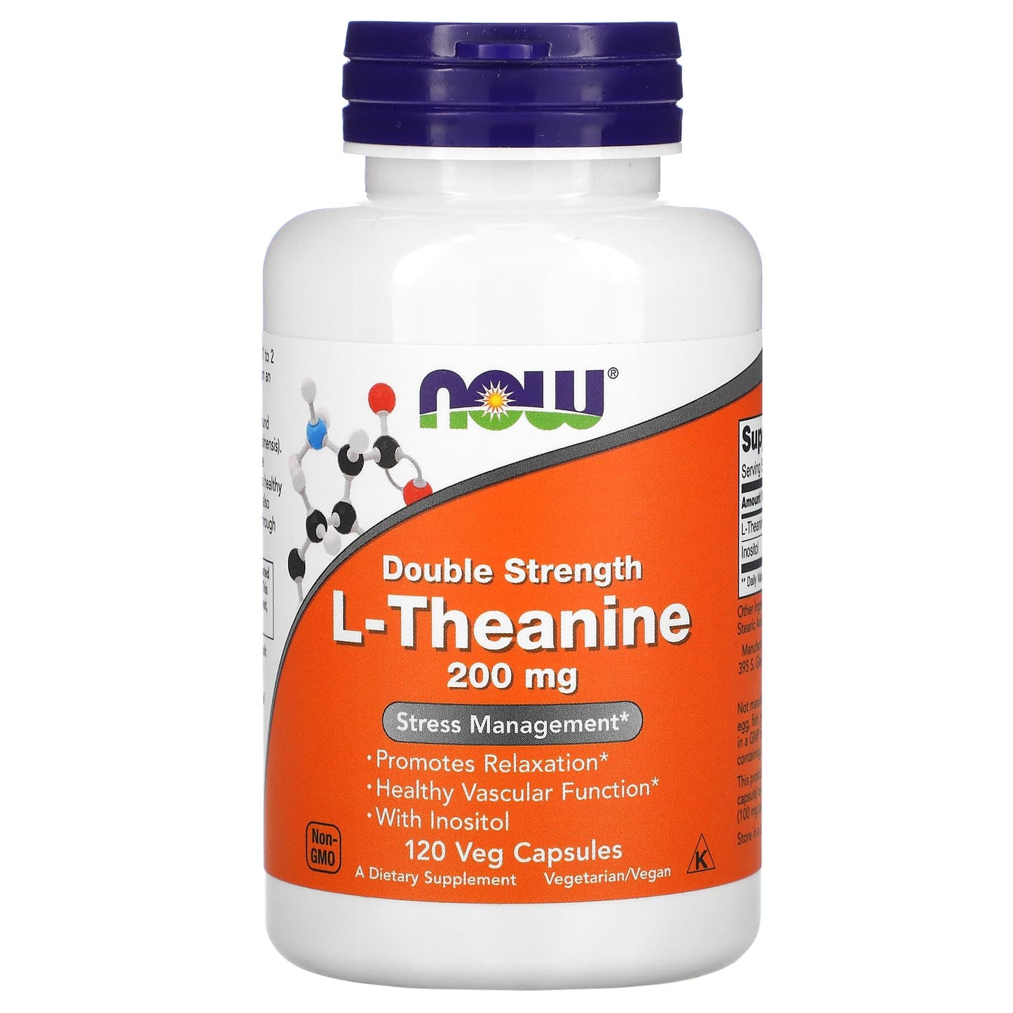 NOW Foods, L-Theanine, Double Strength, 200 mg