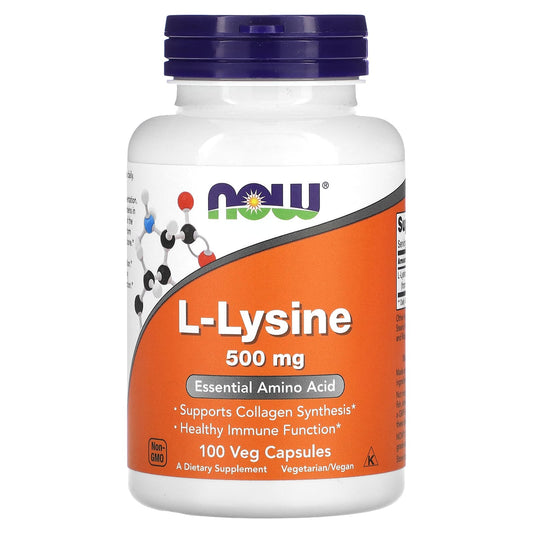 NOW Foods, L-Lysine, 500 mg, Veg Capsules