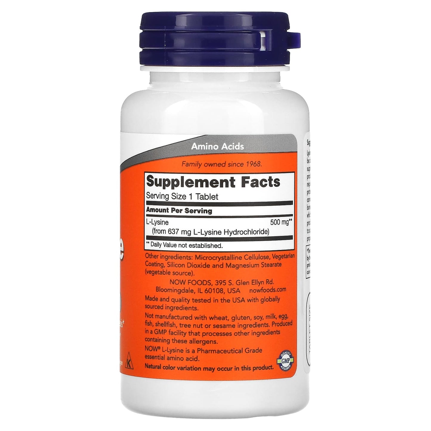 NOW Foods, L-Lysine, 500 mg