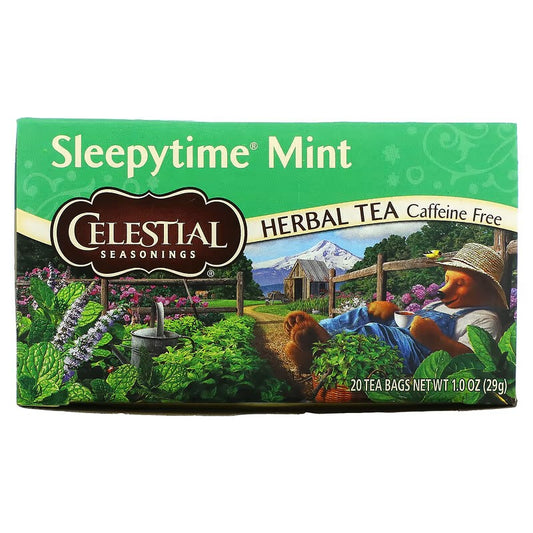 Celestial Seasonings, Herbal Tea, Sleepytime Mint, Caffeine Free, 20 Tea Bags