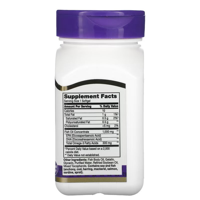 21st Century, Fish Oil, 1,000 mg