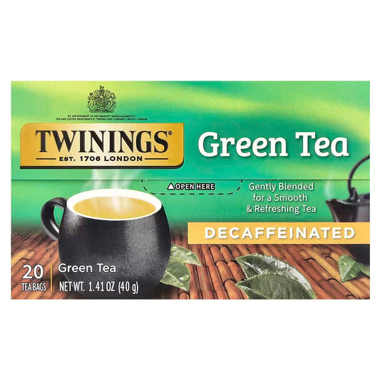 Twinings, Green Tea, Decaffeinated, 20 Tea Bags