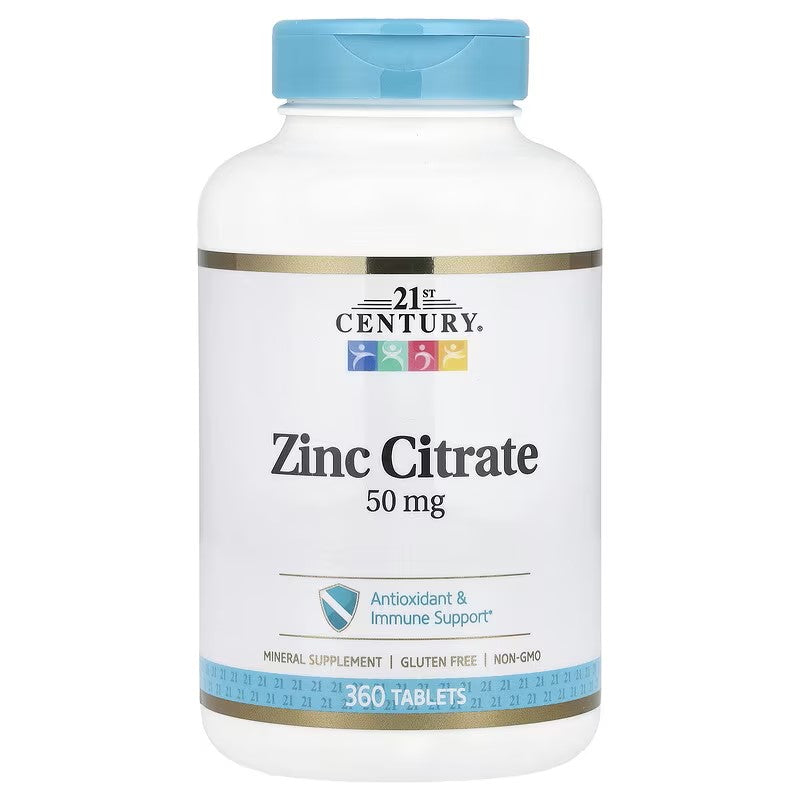 21st Century, Zinc Citrate, 50 mg