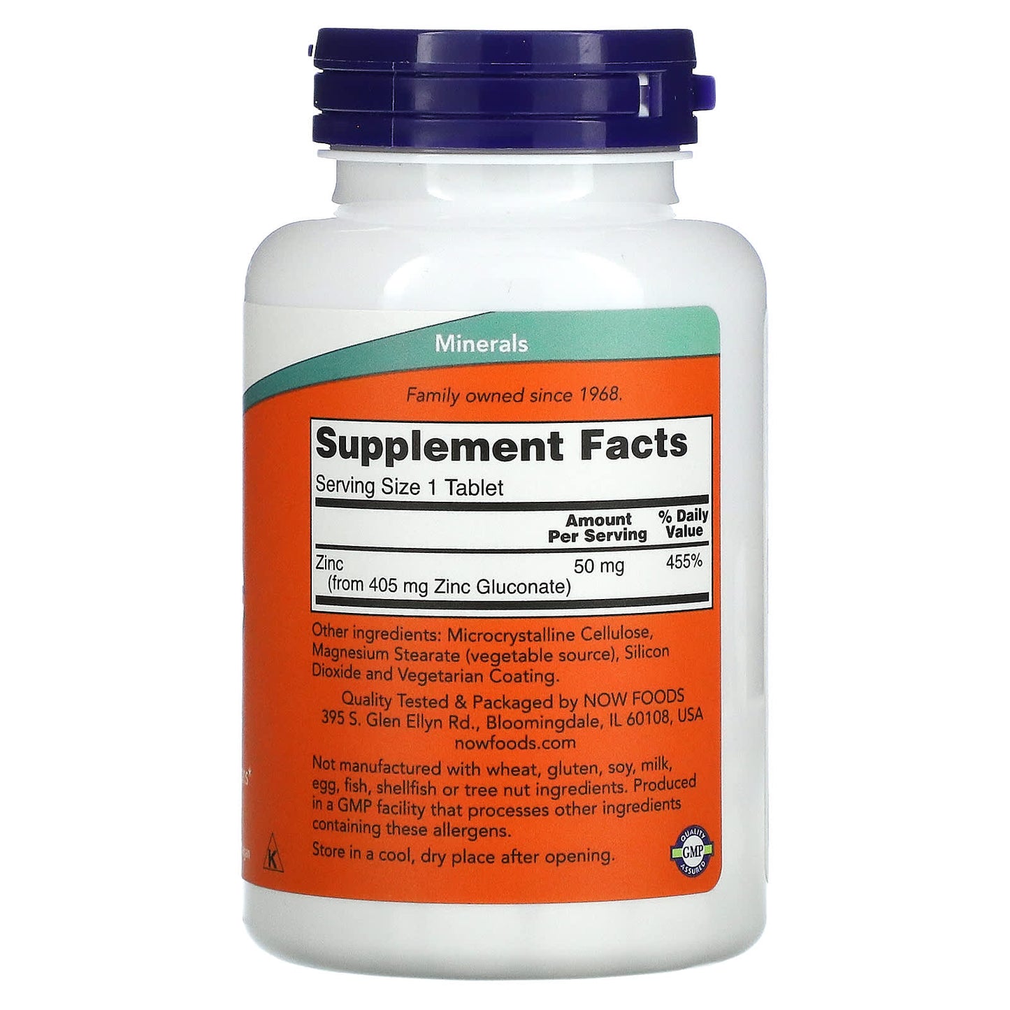 NOW Foods, Zinc, 50 mg