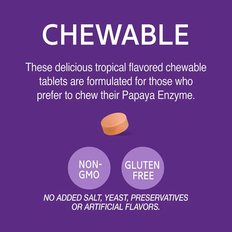 21st Century, Papaya Enzyme, Chewable, 22 mg, 100 Tablets