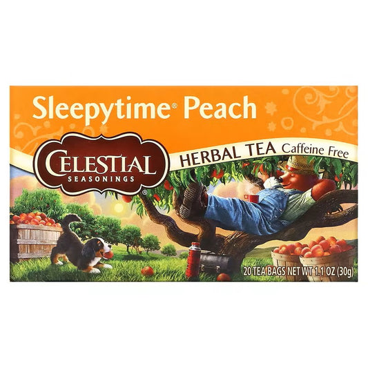 Celestial Seasonings, Herbal Tea, Sleepytime Peach, Caffeine Free, 20 Tea Bags