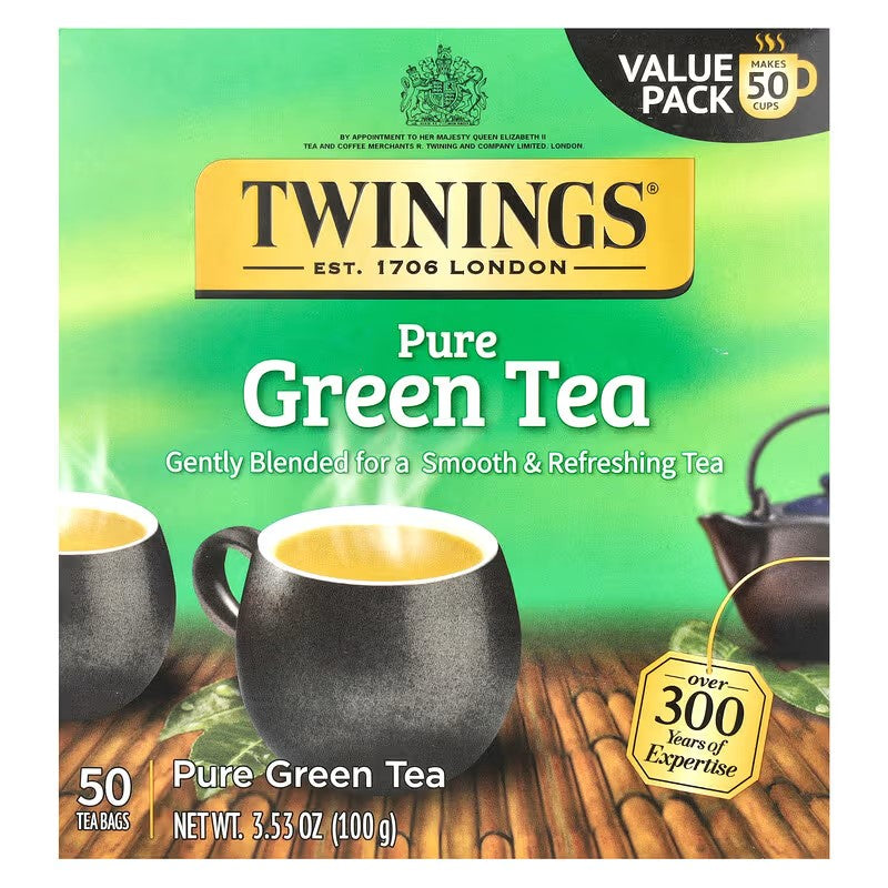 Twinings, Pure Green Tea, 50 Tea Bags