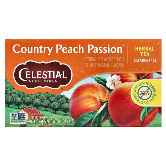 Celestial Seasonings, Herbal Tea, Country Peach Passion®, Caffeine Free, 20 Tea Bags